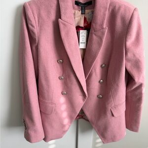 White House Black Market Pink Double-Breasted Blazer